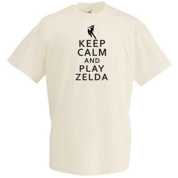 Keep Calm And Play Zelda férfi rövid ujjú póló