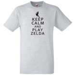 Keep Calm And Play Zelda férfi rövid ujjú póló