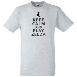 Keep Calm And Play Zelda férfi rövid ujjú póló