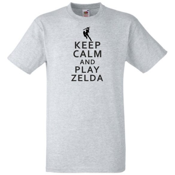 Keep Calm And Play Zelda férfi rövid ujjú póló