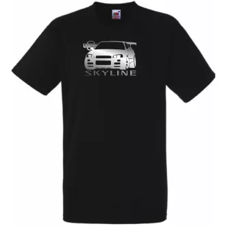   Autó fan Nissan Skyline GT-R minima férfi rövid ujjú póló