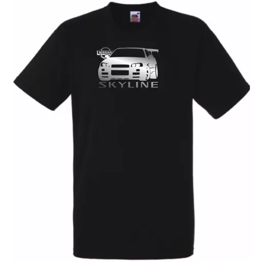 Autó fan Nissan Skyline GT-R minima férfi rövid ujjú póló
