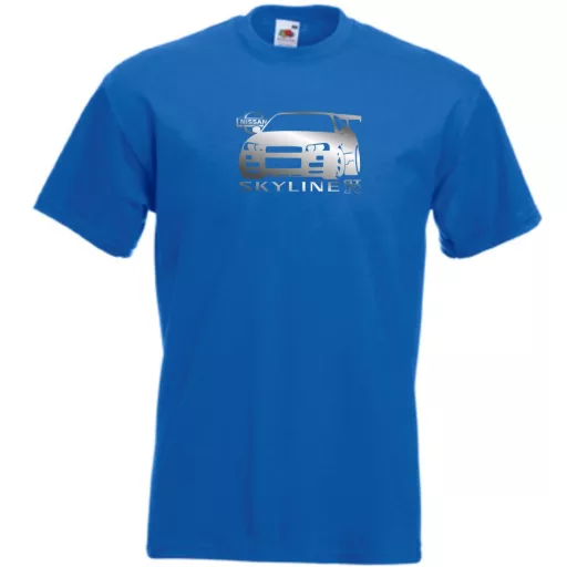 Autó fan Nissan Skyline GT-R minima férfi rövid ujjú póló