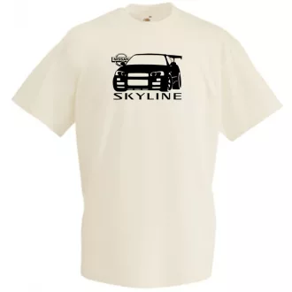   Autó fan Nissan Skyline GT-R minima férfi rövid ujjú póló
