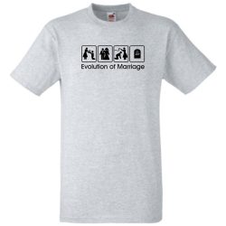   Legénybúcsú - Evolution of Marriage férfi rövid ujjú póló