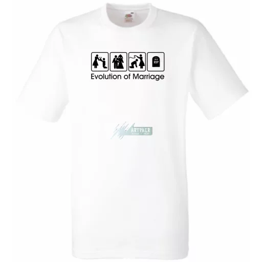 Legénybúcsú - Evolution of Marriage férfi rövid ujjú póló