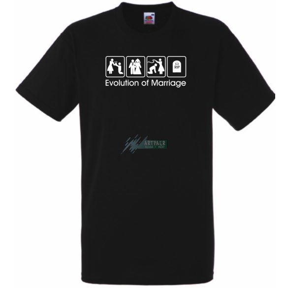 Legénybúcsú - Evolution of Marriage férfi rövid ujjú póló