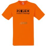 Legénybúcsú - Evolution of Marriage férfi rövid ujjú póló