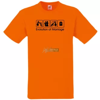   Legénybúcsú - Evolution of Marriage férfi rövid ujjú póló