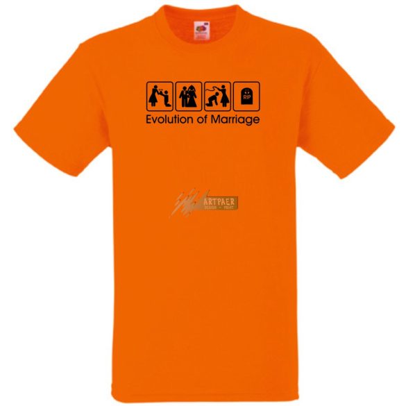 Legénybúcsú - Evolution of Marriage férfi rövid ujjú póló