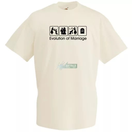 Legénybúcsú - Evolution of Marriage férfi rövid ujjú póló