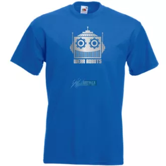 Robot fej férfi rövid ujjú póló