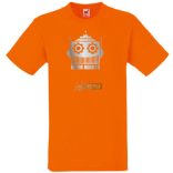 Robot fej férfi rövid ujjú póló