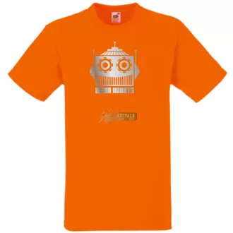 Robot fej férfi rövid ujjú póló