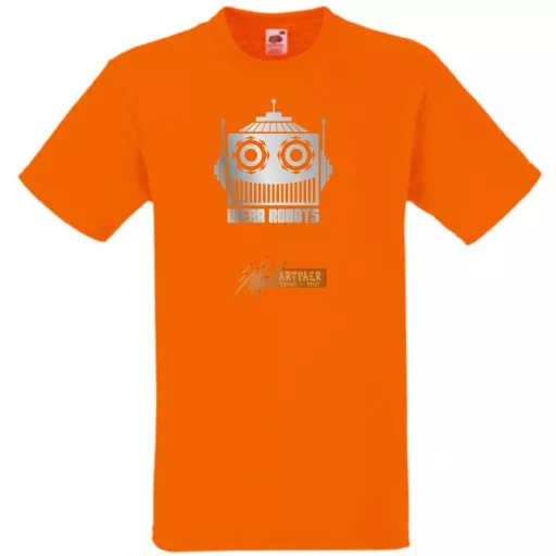 Robot fej férfi rövid ujjú póló