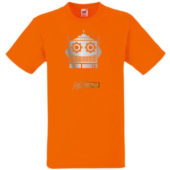 Robot fej férfi rövid ujjú póló