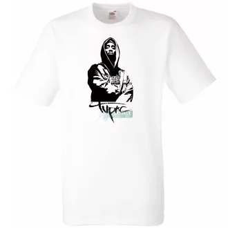 Stencil Tupac férfi rövid ujjú póló