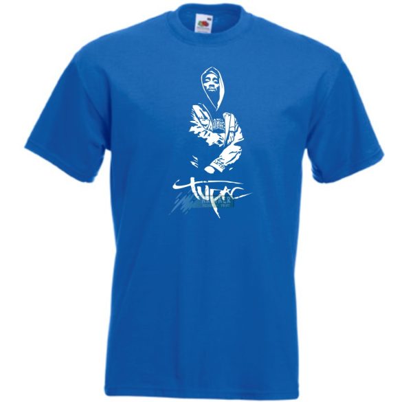 Stencil Tupac férfi rövid ujjú póló