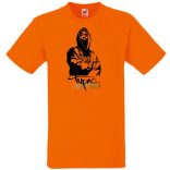 Stencil Tupac férfi rövid ujjú póló