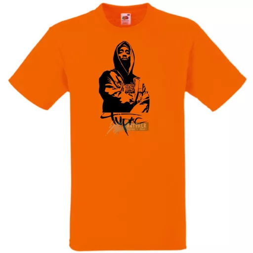 Stencil Tupac férfi rövid ujjú póló