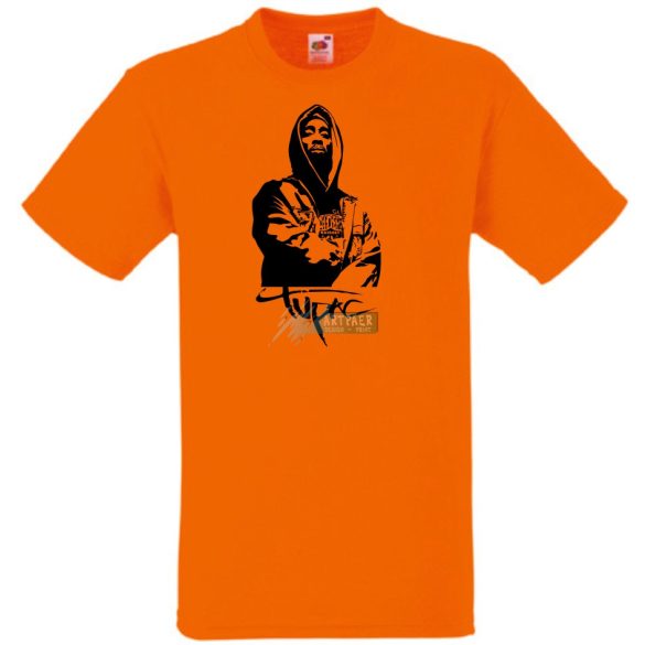 Stencil Tupac férfi rövid ujjú póló