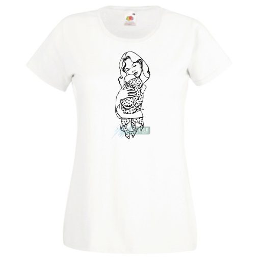 Anyai ölelés és szeretet női rövid ujjú póló