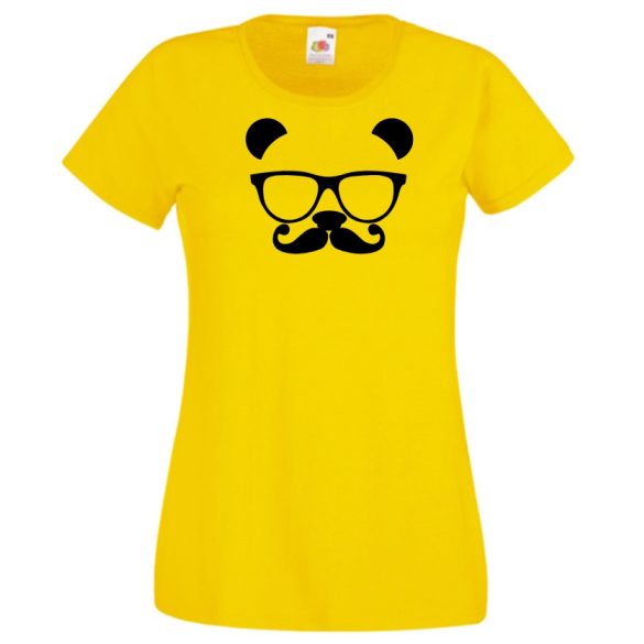 Panda Glasses & Mustache női rövid ujjú póló