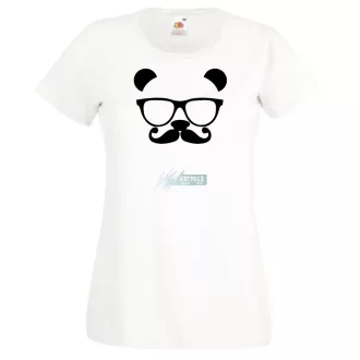 Panda Glasses & Mustache női rövid ujjú póló