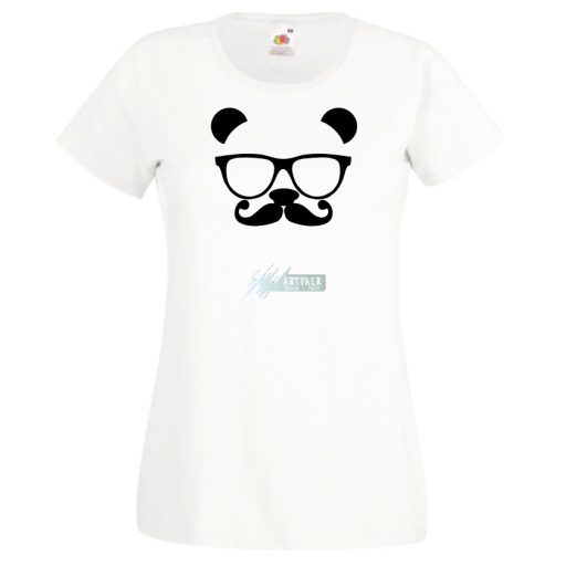 Panda Glasses & Mustache női rövid ujjú póló