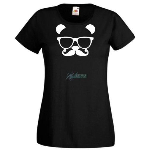 Panda Glasses & Mustache női rövid ujjú póló