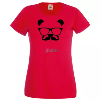 Panda Glasses & Mustache női rövid ujjú póló