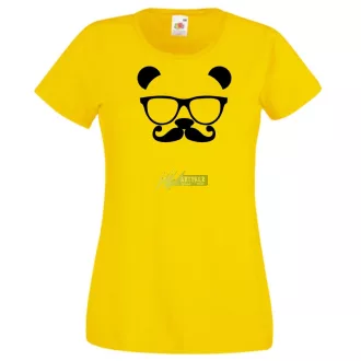 Panda Glasses & Mustache női rövid ujjú póló