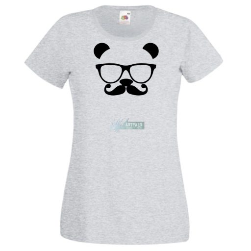 Panda Glasses & Mustache női rövid ujjú póló