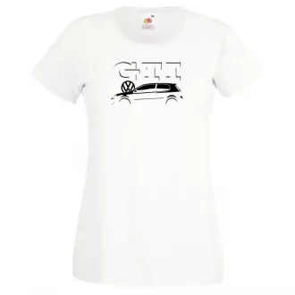 Auto fan VW GTI stencil női rövid ujjú póló