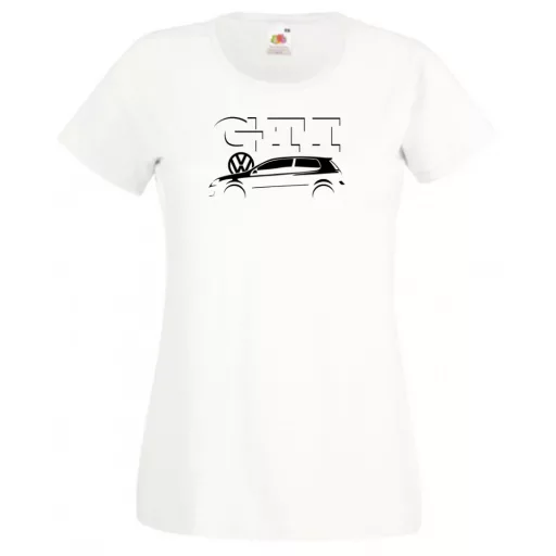 Auto fan VW GTI stencil női rövid ujjú póló