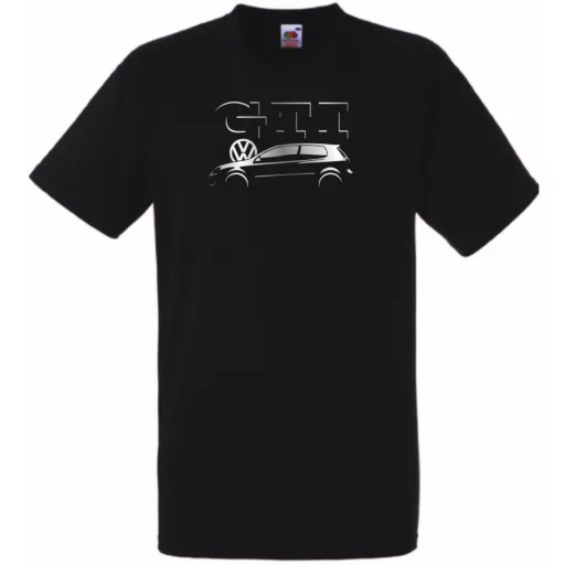 Auto fan VW GTI stencil férfi rövid ujjú póló