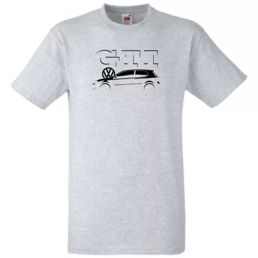 Auto fan VW GTI stencil férfi rövid ujjú póló