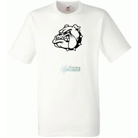 Bulldog fej férfi rövid ujjú póló