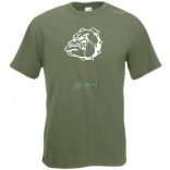 Bulldog fej férfi rövid ujjú póló