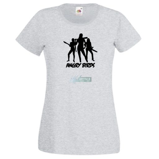 Humor - Dühös hölgyek - Angry Birds női rövid ujjú póló