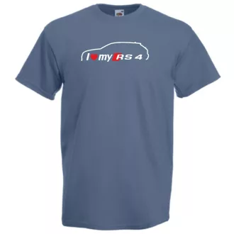 Autó fan - I love my RS4 férfi rövid ujjú póló