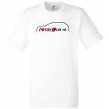 Autó fan - I love my RS4 férfi rövid ujjú póló