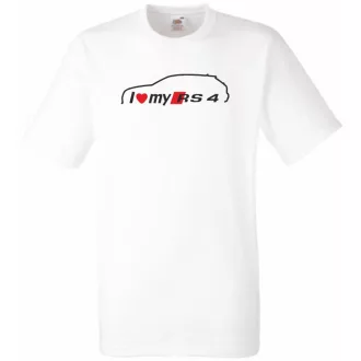 Autó fan - I love my RS4 férfi rövid ujjú póló