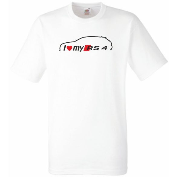Autó fan - I love my RS4 férfi rövid ujjú póló