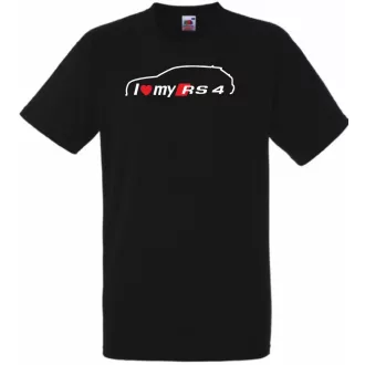 Autó fan - I love my RS4 férfi rövid ujjú póló