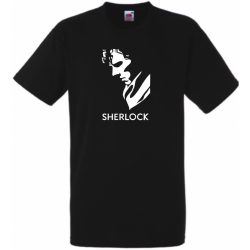Sherlock detective stencil férfi rövid ujjú póló