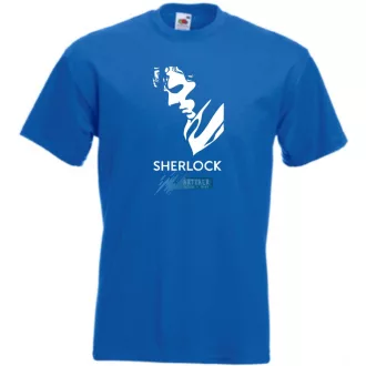 Sherlock detective stencil férfi rövid ujjú póló