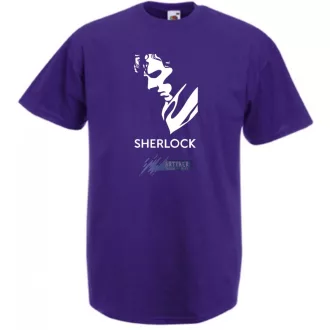Sherlock detective stencil férfi rövid ujjú póló