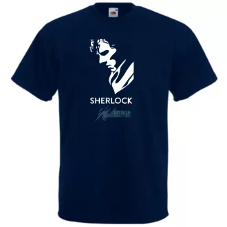 Sherlock detective stencil férfi rövid ujjú póló