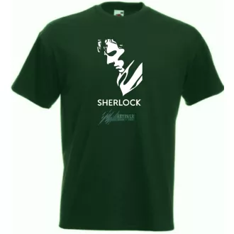 Sherlock detective stencil férfi rövid ujjú póló